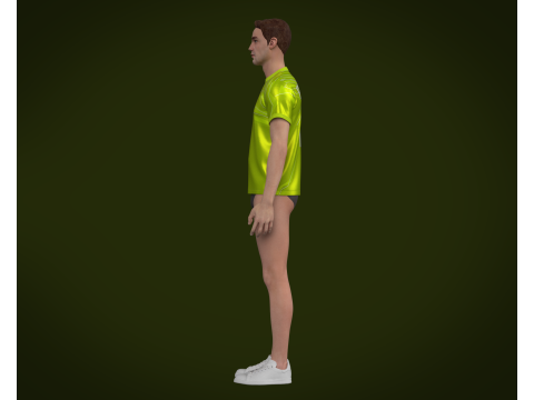 Soccer Football Neon Green color Jersey Player-11 3D 모델