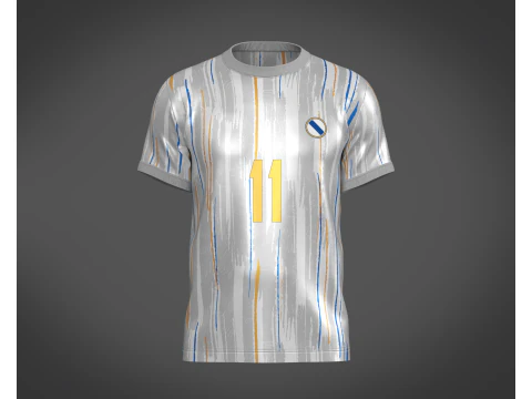 Futebol Futebol Off-white com Ash Jersey Player-11 Modelo 3D