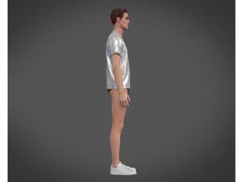 Soccer Football Off-white with Ash Jersey Player-11 Modelo 3D