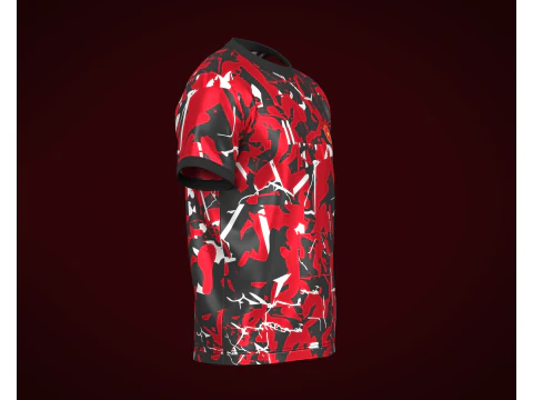 Soccer Football Red and Ash color Jersey Player-11 3D Model