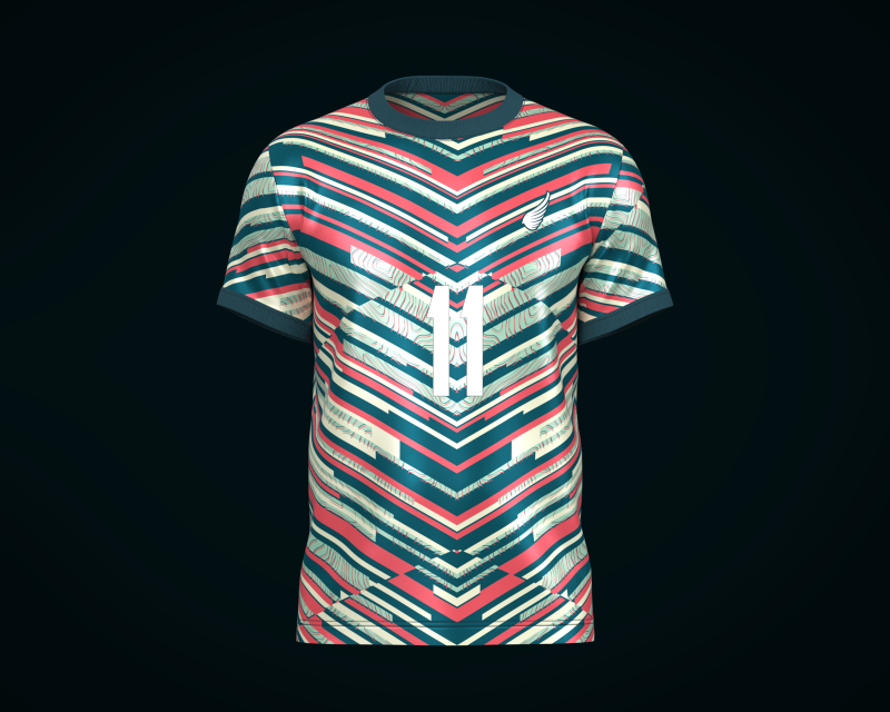 Soccer Football Rose red with blue Jersey Player-11 3Dモデル .c4d .max .obj .3ds .fbx .stl .blend 