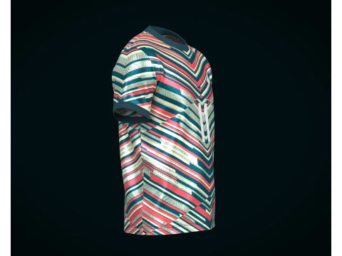 Soccer Football Rose red with blue Jersey Player-11 3D Model