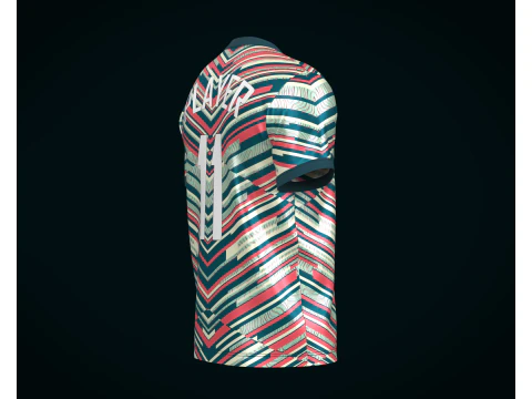 Soccer Football Rose red with blue Jersey Player-11 3D Model
