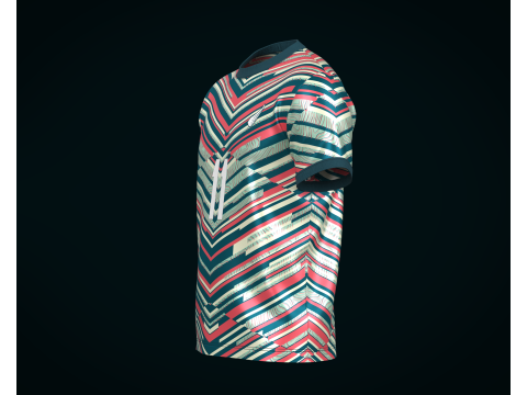 Soccer Football Rose red with blue Jersey Player-11 3Dモデル