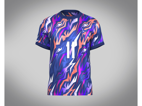 Soccer Football Royal Blue Jersey Player-11 3D Model