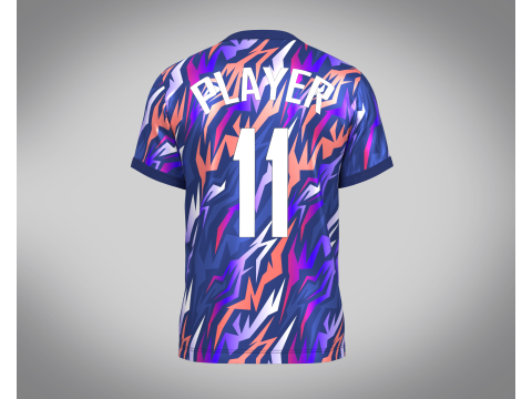 Soccer Football Royal Blue Jersey Player-11 3D Модель