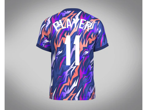 Soccer Football Royal Blue Jersey Player-11 3D Model