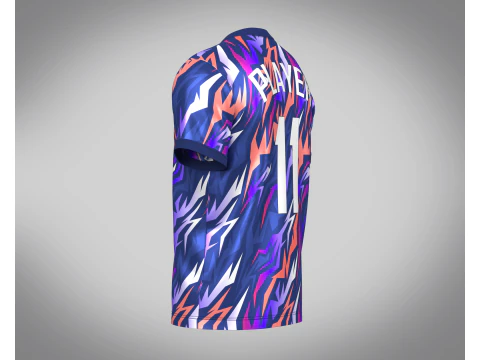 Soccer Football Royal Blue Jersey Player-11 3D Model