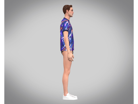 Soccer Football Royal Blue Jersey Player-11 3D Модель
