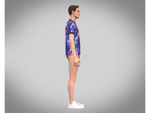Soccer Football Royal Blue Jersey Player-11 3D Model