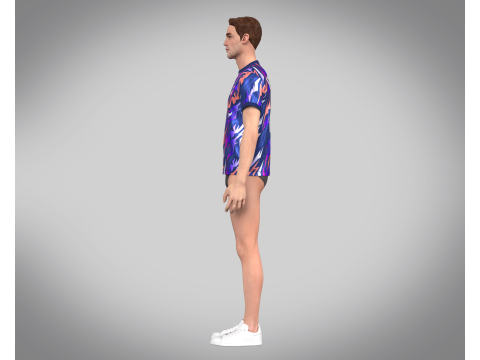 Soccer Football Royal Blue Jersey Player-11 3D Модель