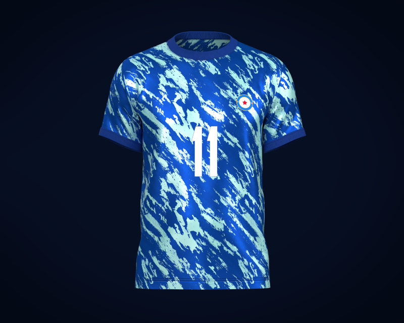 Soccer Football Sky Blue with Bule Jersey Player-11 3Dモデル .c4d .max .obj .3ds .fbx .stl .blend 
