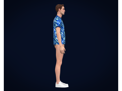 Soccer Football Sky Blue with Bule Jersey Player-11 3Dモデル