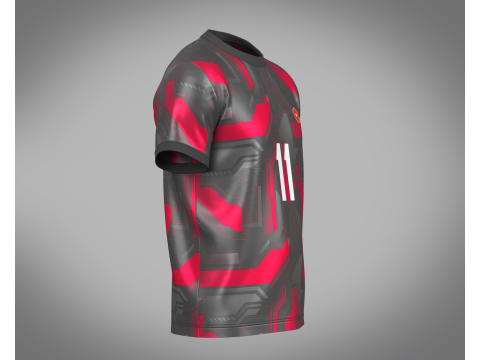 Soccer Football Rust Red with Ash color Jersey Player-11 Modelo 3D