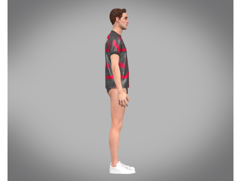 Soccer Football Rust Red with Ash color Jersey Player-11 Modelo 3D
