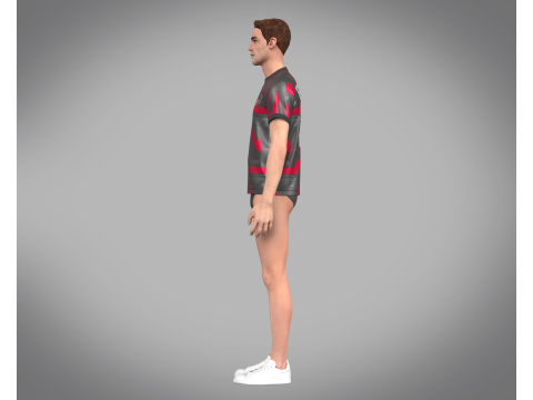 Soccer Football Rust Red with Ash color Jersey Player-11 Modelo 3D