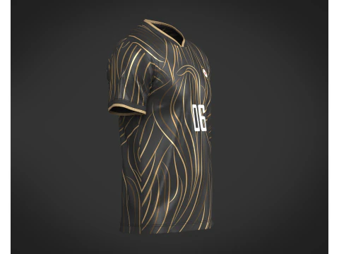 Soccer Football Sports Jersey Player-06 3D Model