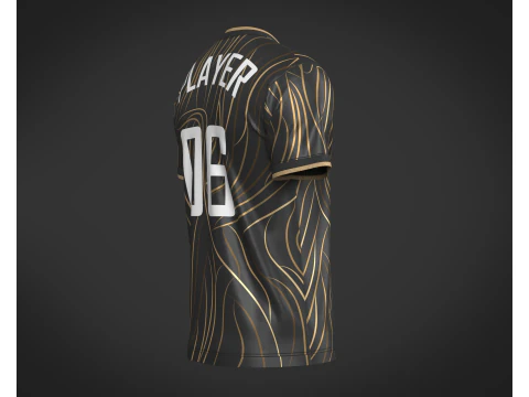 Soccer Football Sports Jersey Player-06 3D Model