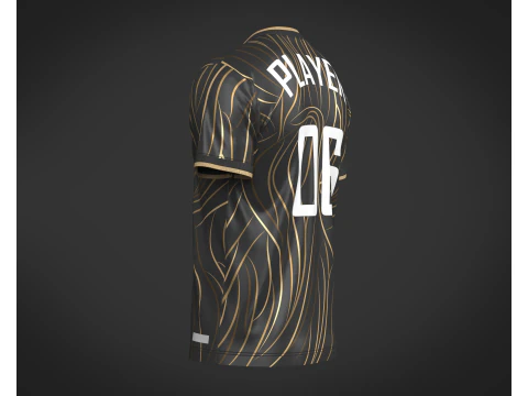 Soccer Football Sports Jersey Player-06 3D Model