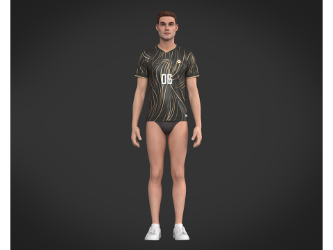 Soccer Football Sports Jersey Player-06 Modèle 3D