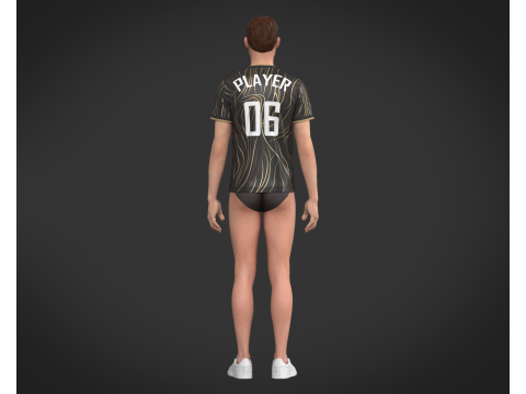 Soccer Football Sports Jersey Player-06 Modèle 3D