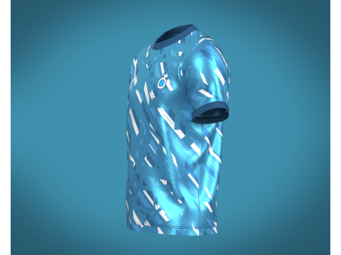 Soccer Football Sky Blue with white color Jersey Player-11 3D Model