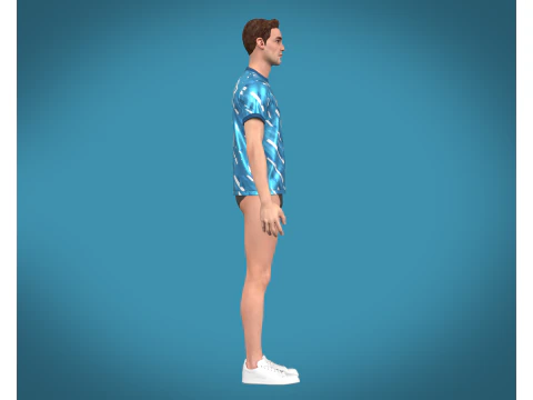 Soccer Football Sky Blue with white color Jersey Player-11 3D Model