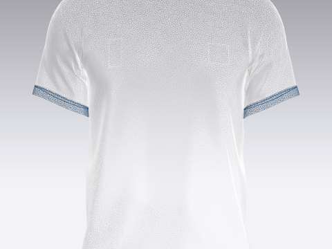 Soccer Football Sky Blue with white color Jersey Player-11 3D Model