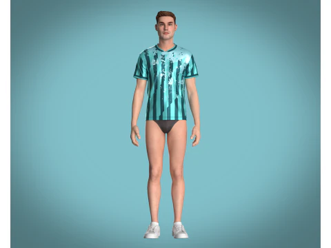 Soccer Football Sports Jersey - 04 3D Model