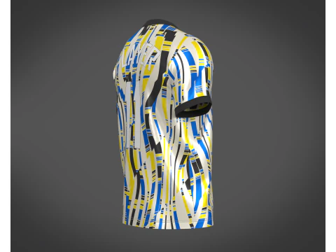Soccer Football White and Yellow Jersey Player-11 3D Model