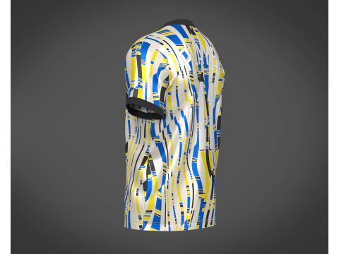 Soccer Football White and Yellow Jersey Player-11 3D Model