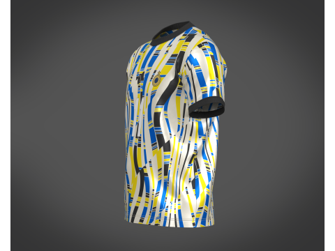 Soccer Football White and Yellow Jersey Player-11 Modèle 3D