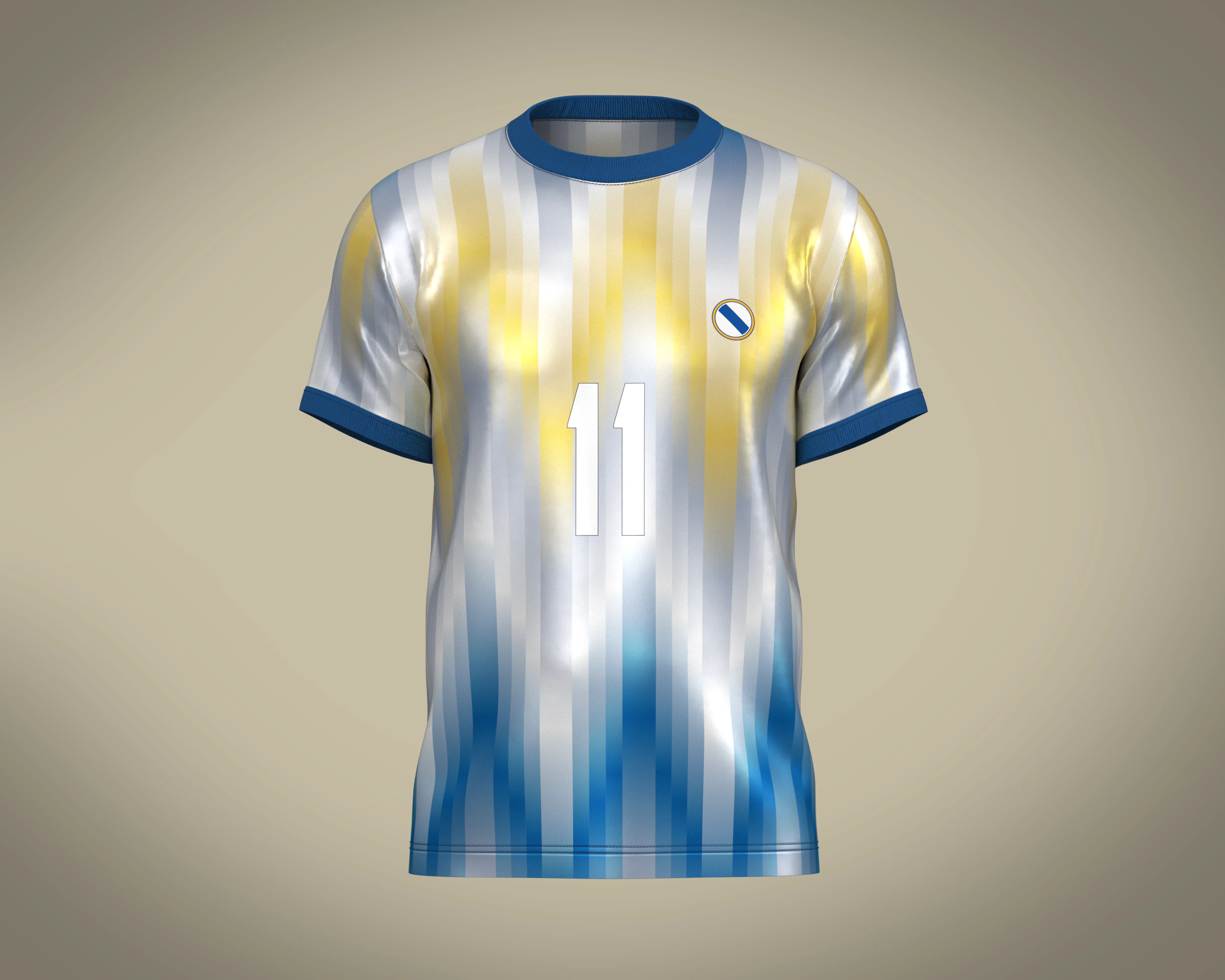 Soccer Football White Jersey Player-11 3D Model .c4d .max .obj .3ds .fbx .stl .blend 
