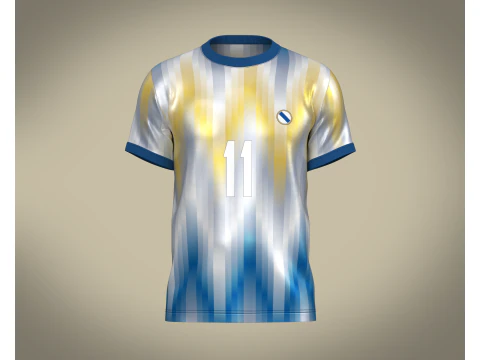 축구 축구 흰색 저지 Player-11 3D 모델