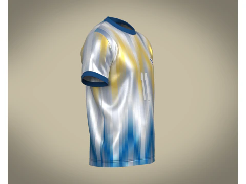 Soccer Football White Jersey Player-11 3D Model