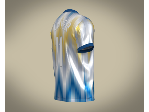 Soccer Football White Jersey Player-11 3D 模型