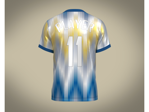 Soccer Football White Jersey Player-11 3D 模型