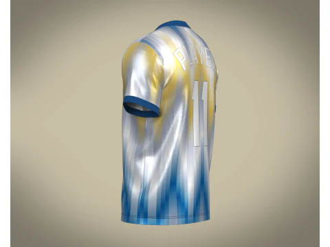 Soccer Football White Jersey Player-11 3D Model