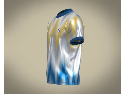 Soccer Football White Jersey Player-11 3D Model