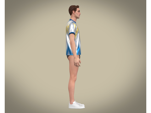 Soccer Football White Jersey Player-11 3D 模型