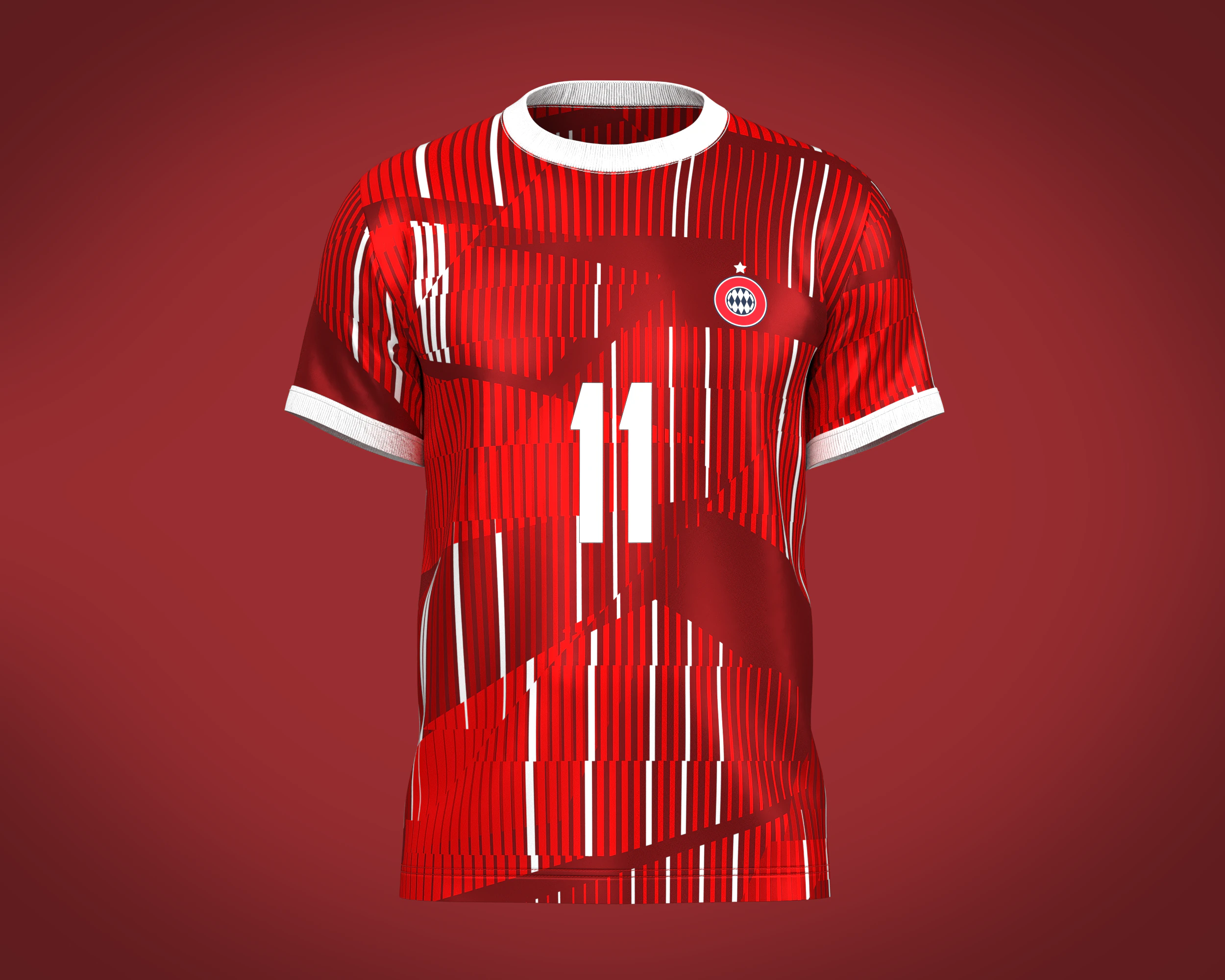 Soccer Football Wine Red color Jersey Player-11 3D Model .c4d .max .obj .3ds .fbx .stl .blend