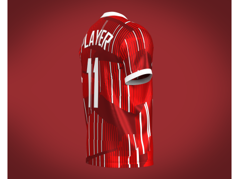 Soccer Football Wine Red color Jersey Player-11 Modelo 3D