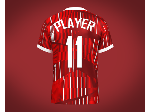 Soccer Football Wine Red color Jersey Player-11 Modelo 3D