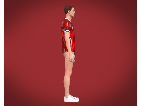 Soccer Football Wine Red color Jersey Player-11 Modelo 3D