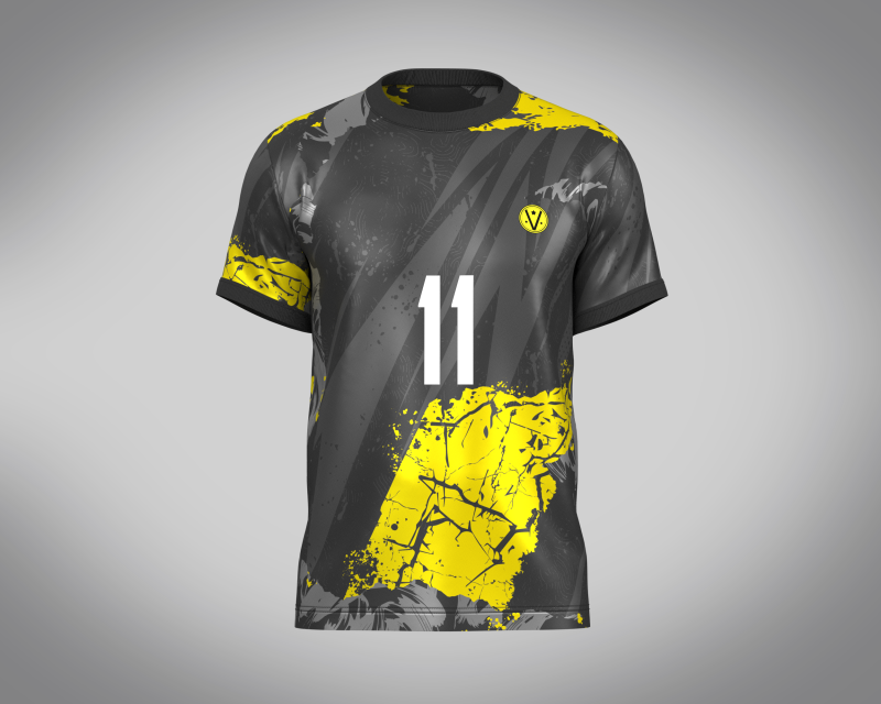 Soccer Football Yellow with Ash color Jersey Player-11 3D Модель .c4d .max .obj .3ds .fbx .stl .blend