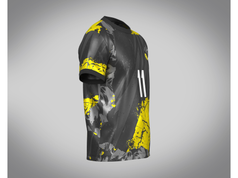 Soccer Football Yellow with Ash color Jersey Player-11 3D Модель