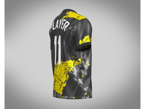 Soccer Football Yellow with Ash color Jersey Player-11 3D Модель