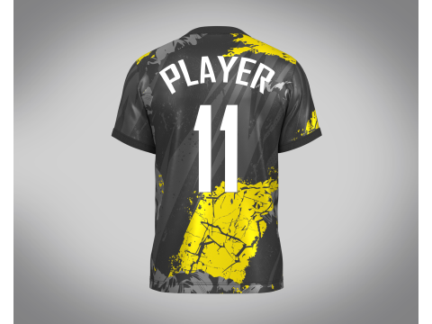 Soccer Football Yellow with Ash color Jersey Player-11 3D Модель