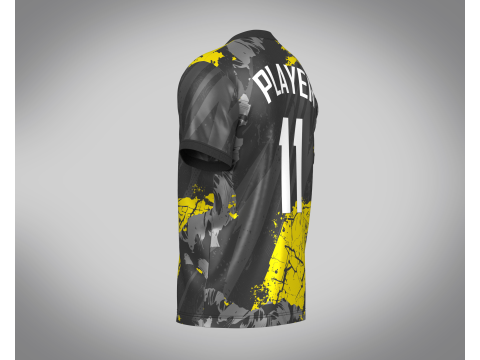 Soccer Football Yellow with Ash color Jersey Player-11 3D Модель