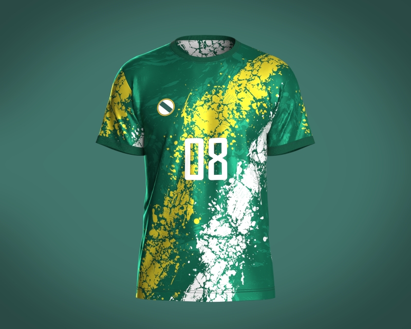 Soccer Green and Whirt Jersey-08 3D 모델 .c4d .max .obj .3ds .fbx .stl .blend 